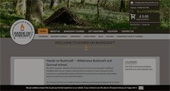 Desktop Screenshot of handsonbushcraft.co.uk