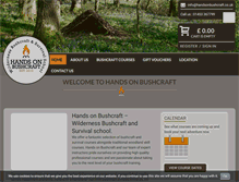 Tablet Screenshot of handsonbushcraft.co.uk